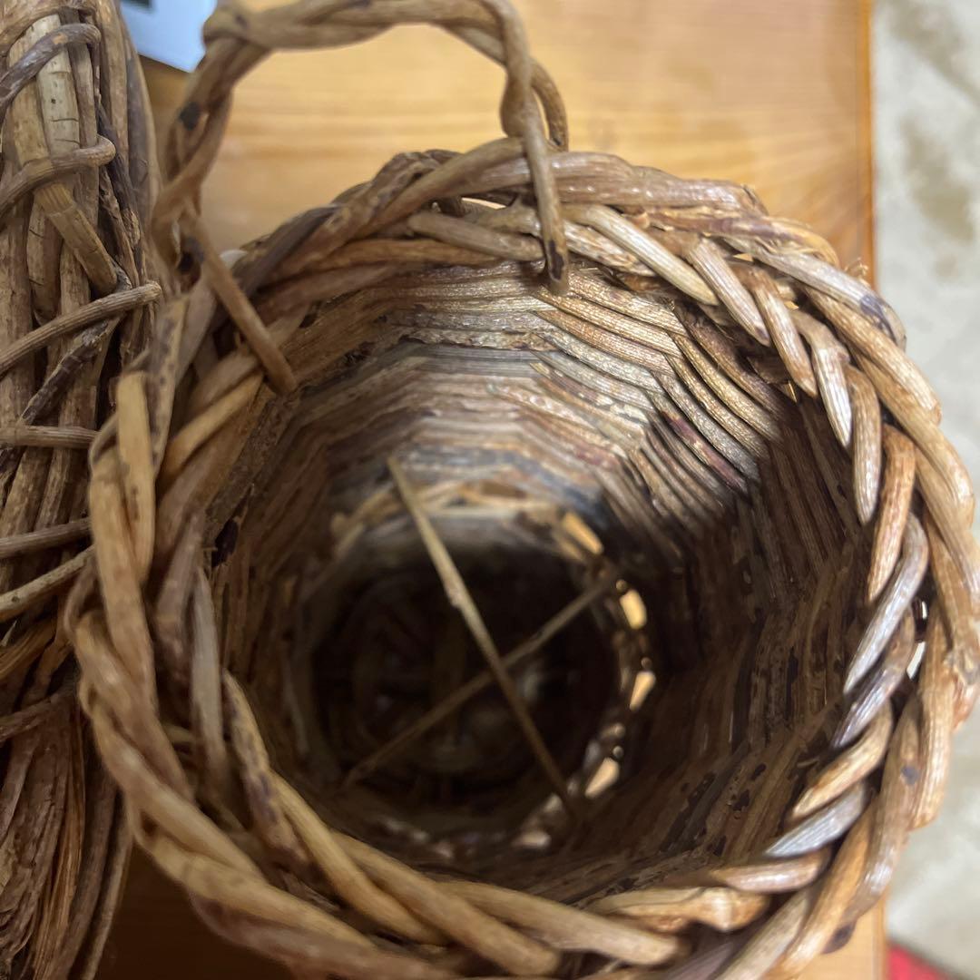 あけびかご　あけび細工　大型ザル　かご　花入れ　色々　まとめ売り　①