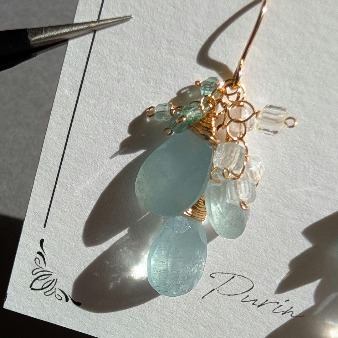 ココナッツ様 シンデレラアクアマリン ピアス