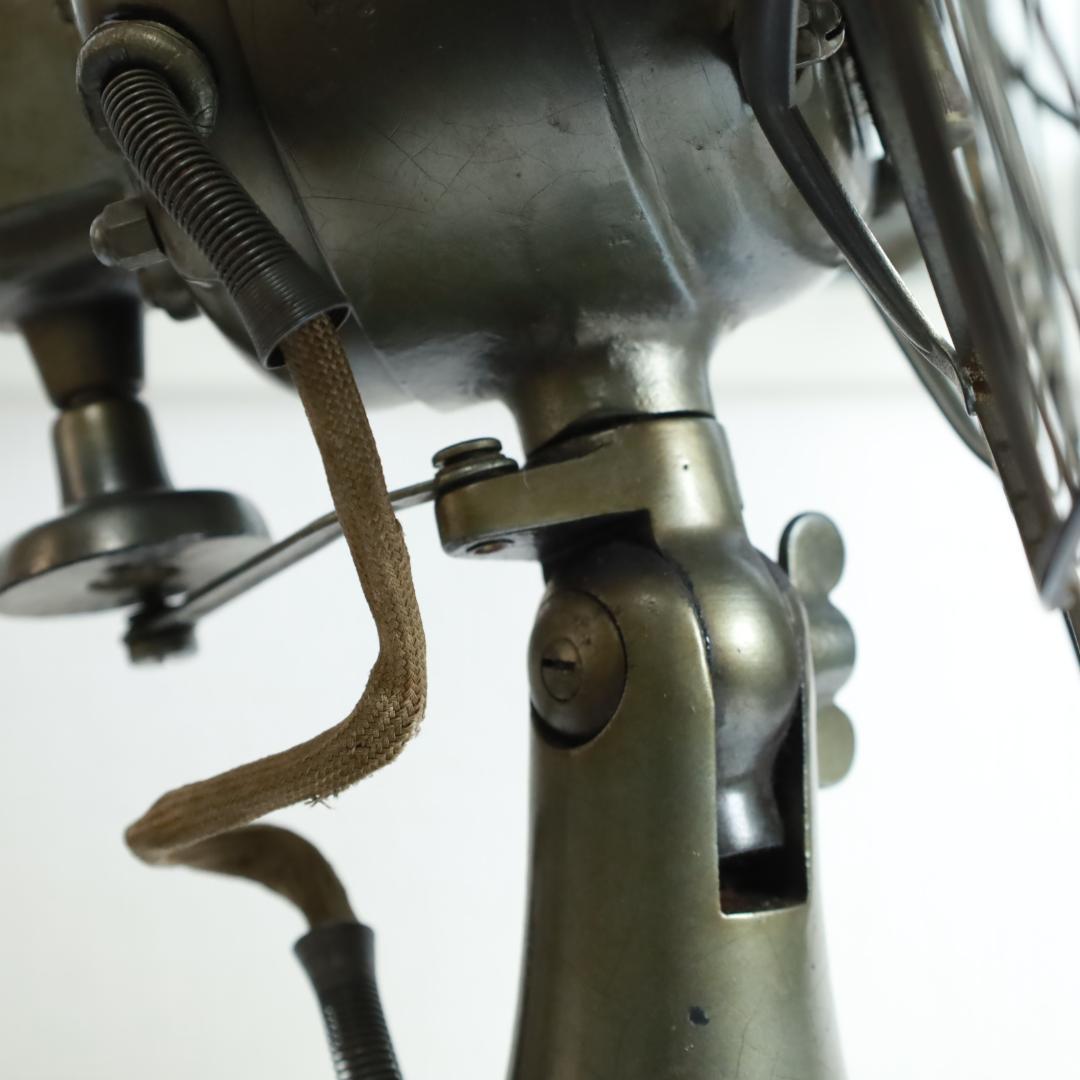 (h) ジャンク　フルメタル扇風機　芝浦製作所 鉄製 ４枚羽　大正・昭和