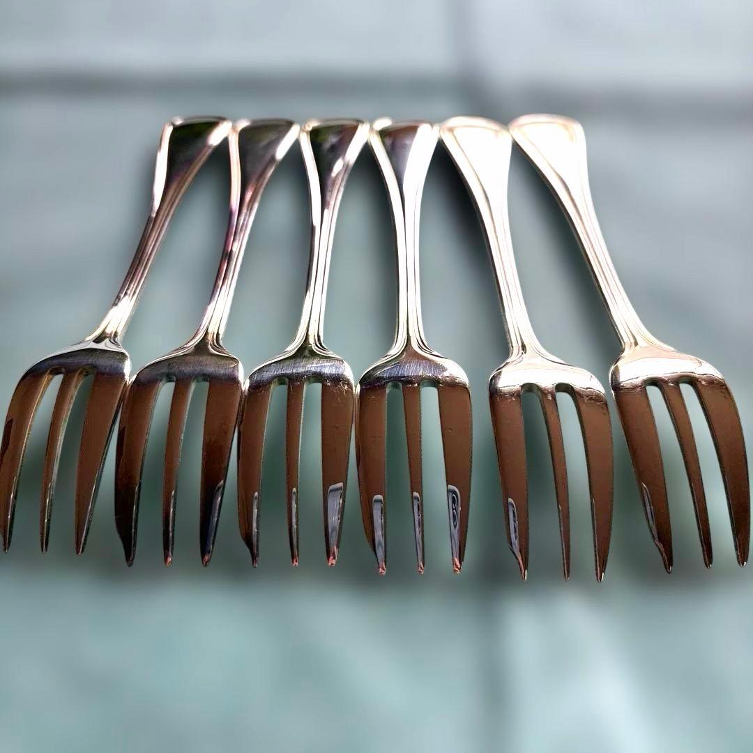 クリストフル　デザートフォーク コーヒースプーン各6本セット布製ケース