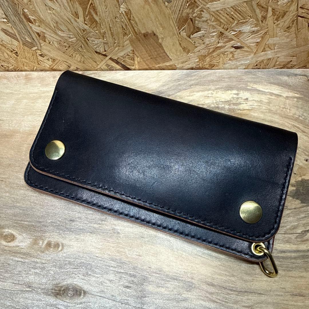 トラッカーウォレット 180 カスタム 2層 タロン 栃木レザー サドル 茶芯