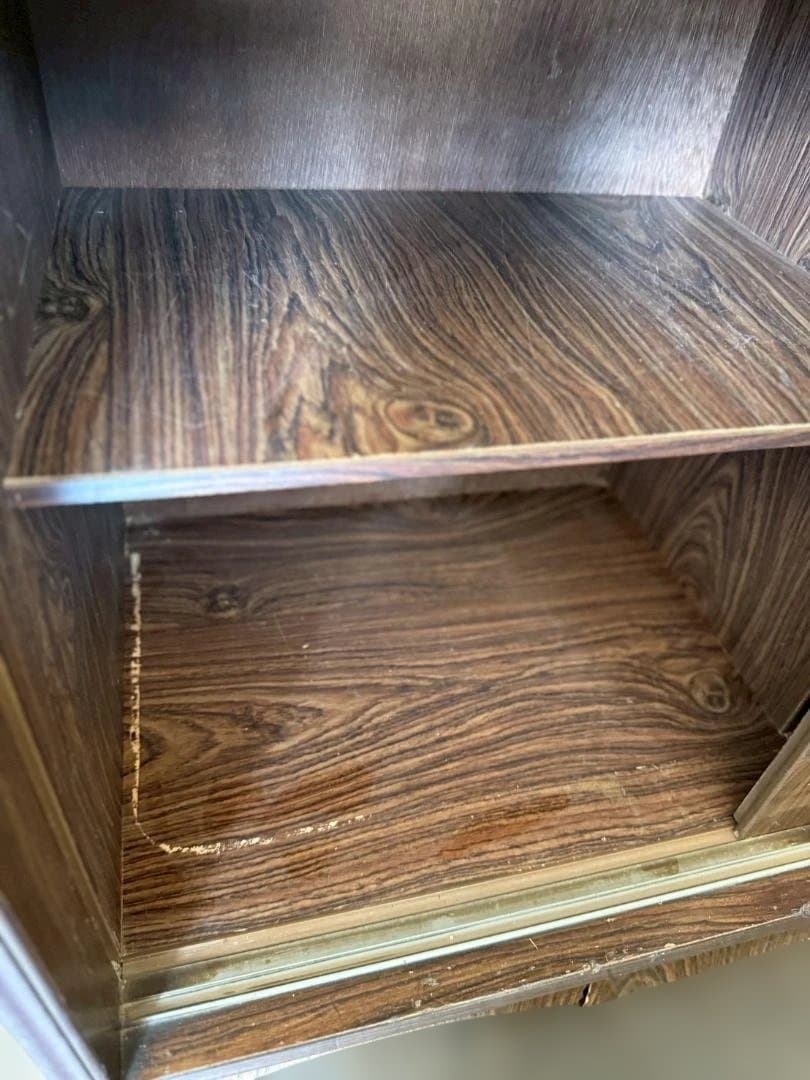 昭和レトロ　アンティーク調 食器棚 ガラスキャビネット 昭和家具 レトロ収納棚