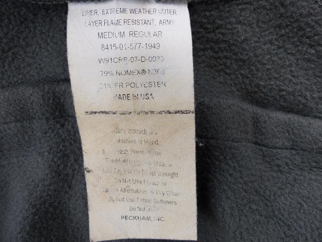 米軍実物 FR 難燃 ポーラテック フリースジャケット EWOL M-R 164