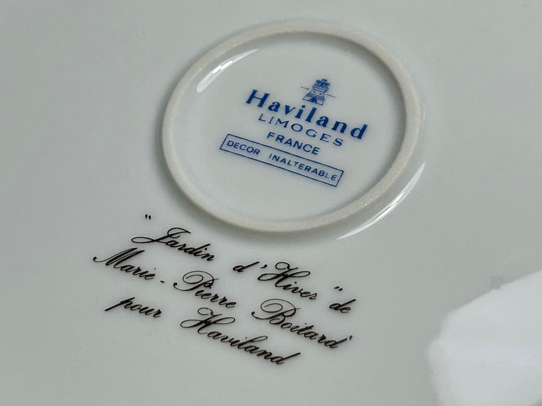 リモージュ　Haviland アビランド　グリーンリーフ皿　6枚セット