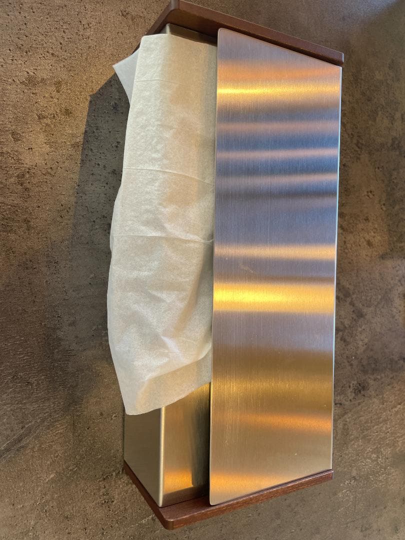 ヤマサキデザインワークス　ティッシュボックス　拭き漆　朱