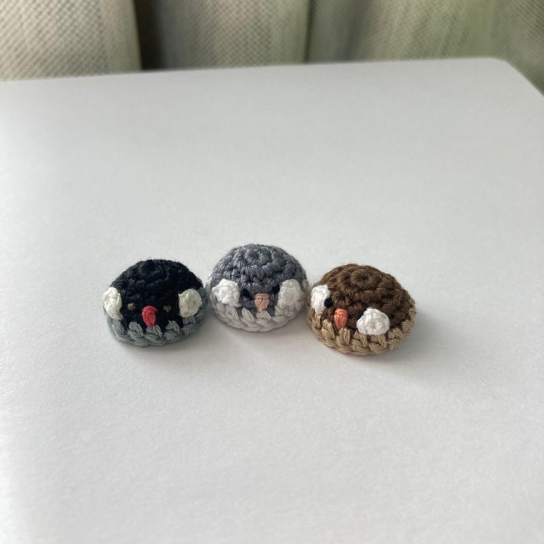 jun♪様　あみぐるみ　桜文鳥　シルバー文鳥　シナモン文鳥　ハシビロコウ