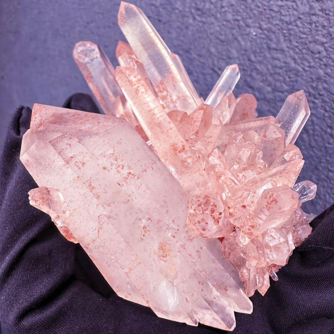 希少❗️高品質❗️超綺麗♡超強いパワー ピンク ヒマラヤ クラスター天然石A1555