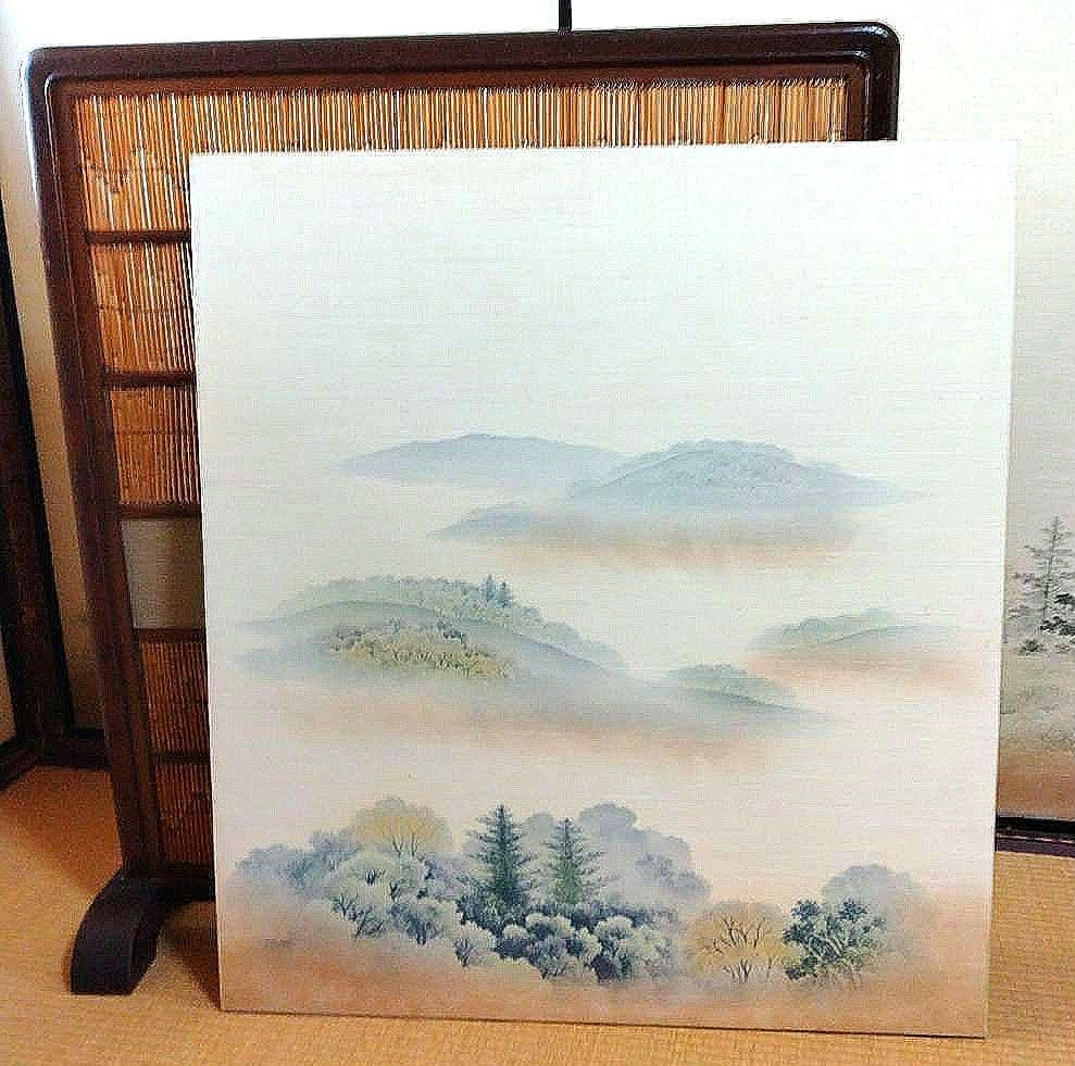 衝立　二枚嵌め替式　①葦簀(よしず)張り　②襖絵(リバーシブル)