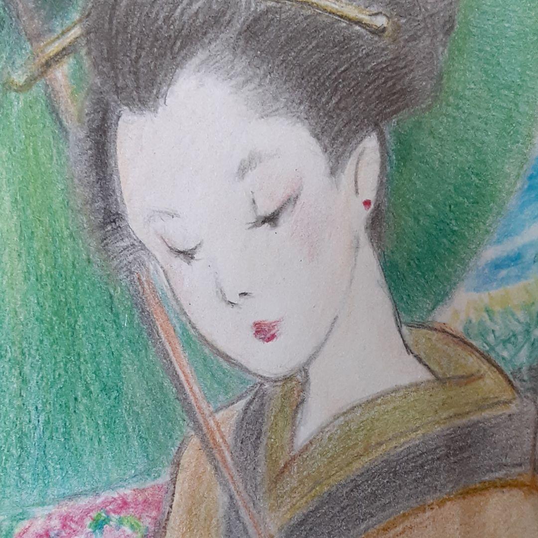 浮世絵を見ながら