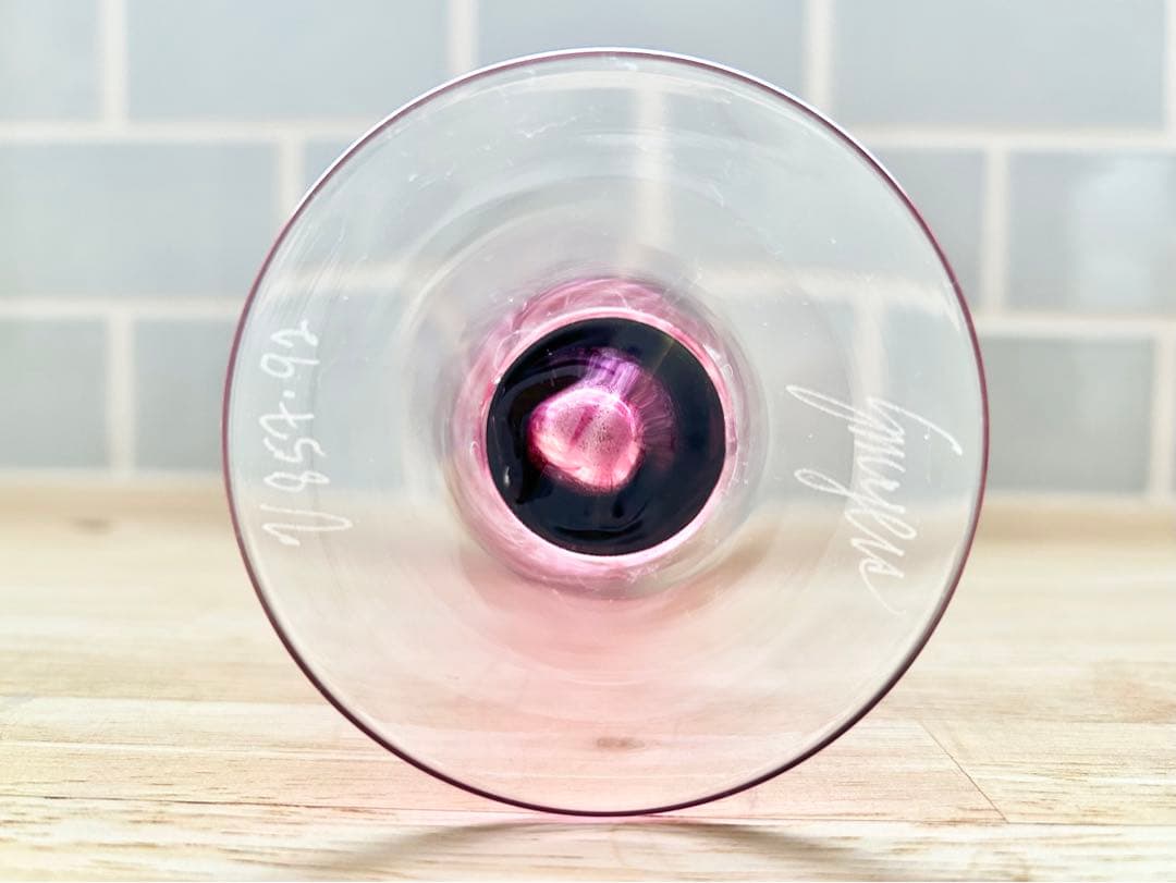 レトロ ヴェネチアングラス ガラス 花瓶 フラワーベース ヴィンテージ ピンク