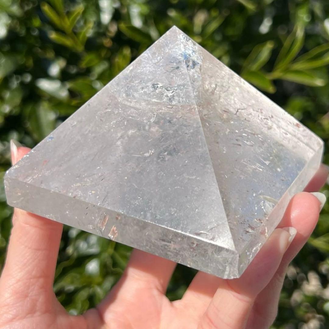 ✳️✨高透明！聖なる山からの贈り物✨ヒマラヤ産 レインボー水晶 ピラミッド 天然石
