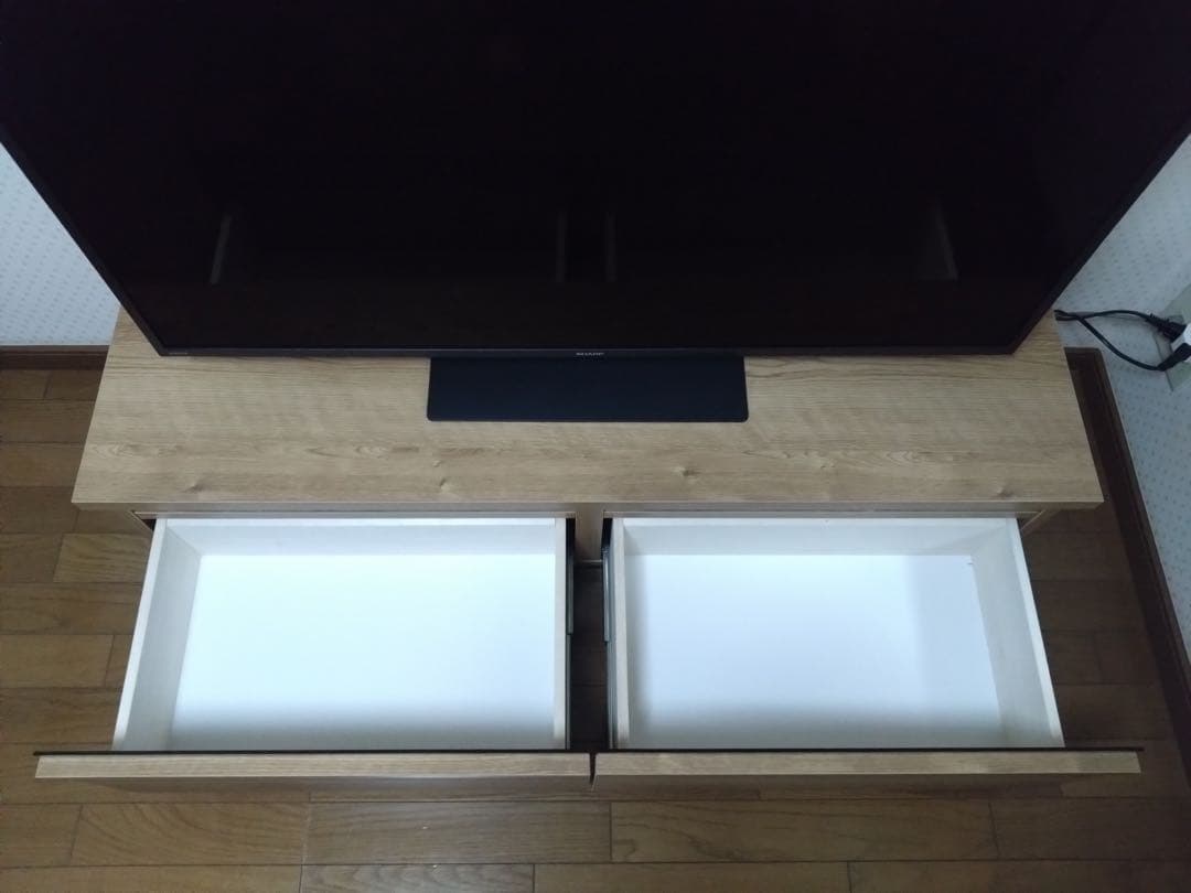 【限定価格】大川家具 120cm幅 テレビ台 ロータイプ ナチュラルオーク