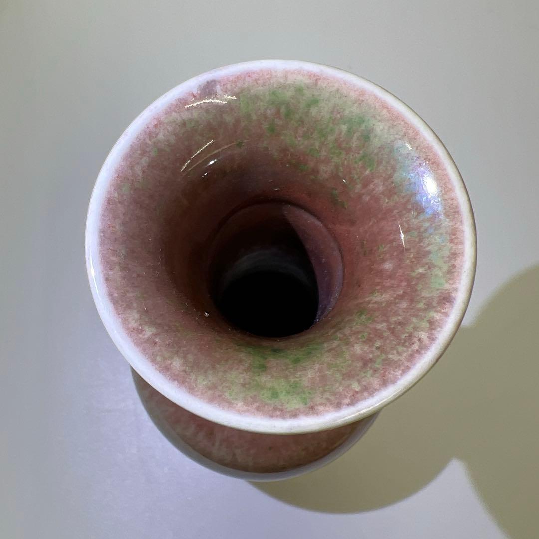 専用　中国美術　大清康熙年製　辰砂花瓶　高さ約21㎝　東Y8-0303①