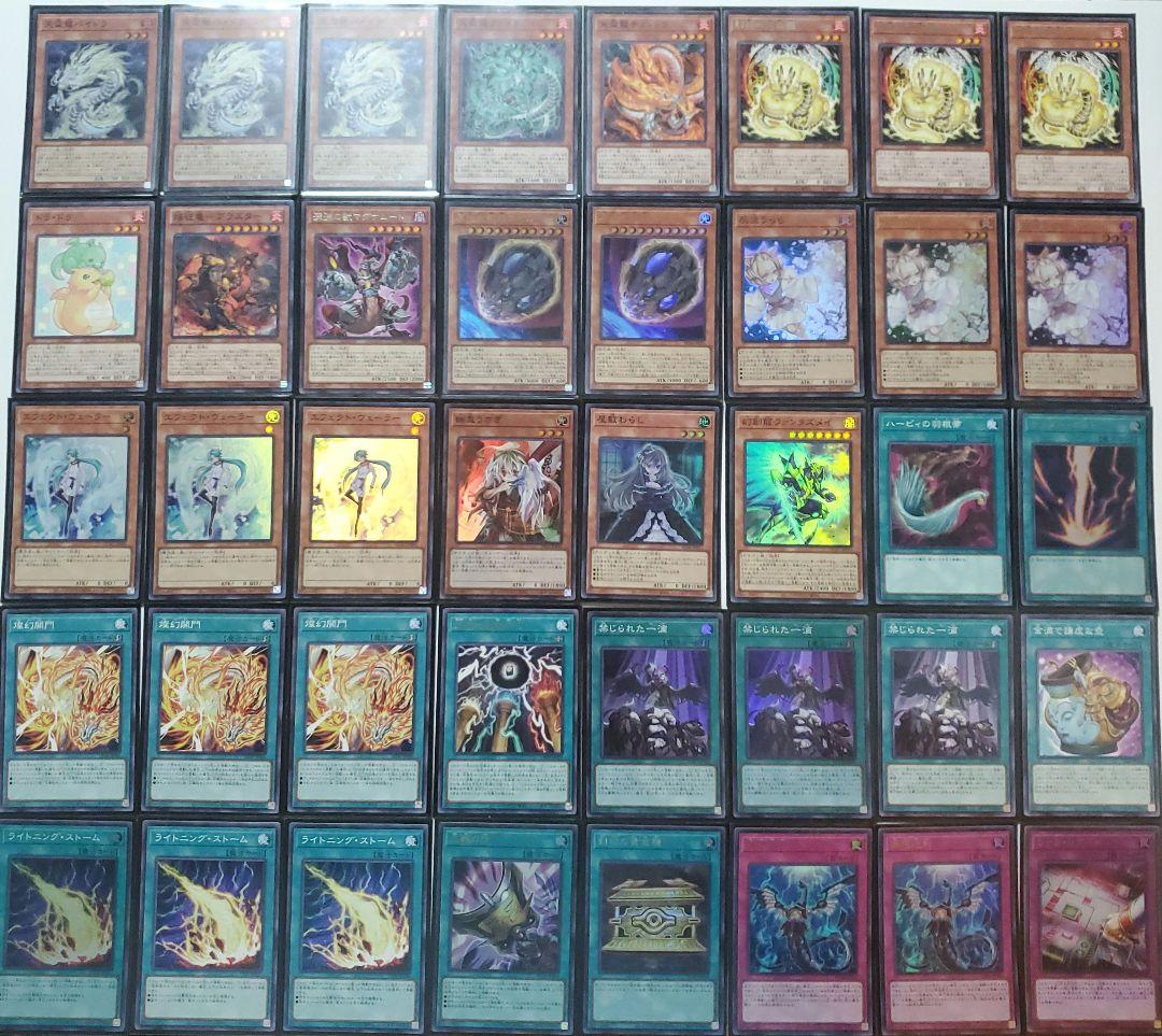 天牌龍デッキ　本格構築　スリーブ付き