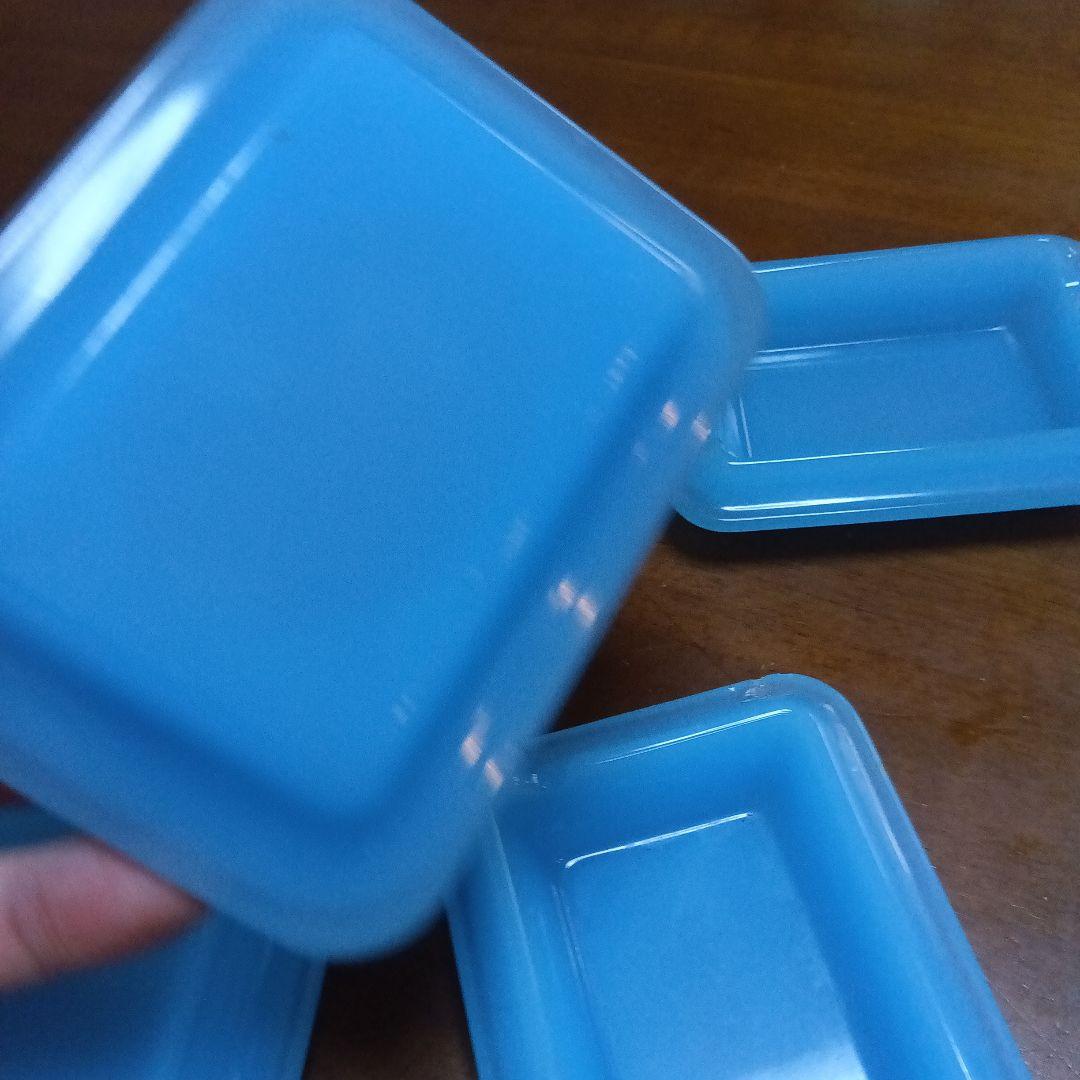 ミルクガラス　灰皿　ターコイズ　ブルー　５個セット