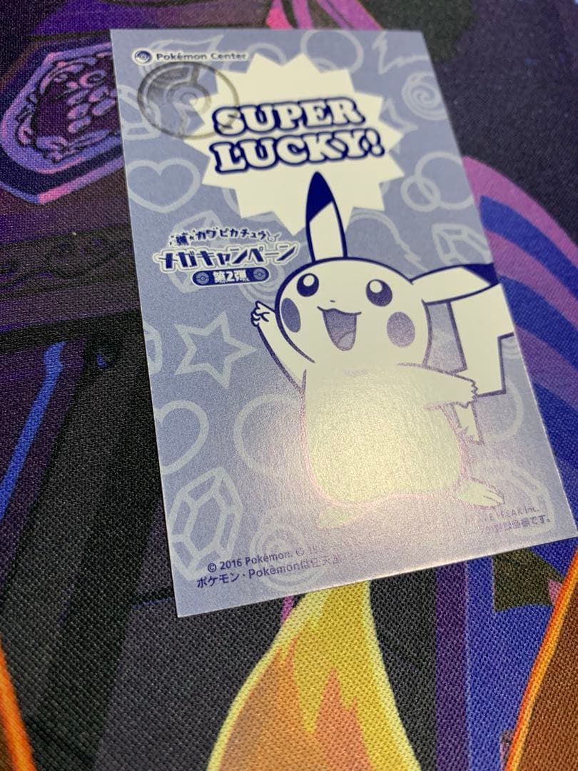 ピカチュウ名刺　ポンチョを着たピカチュウ　メガレックウザ　カード