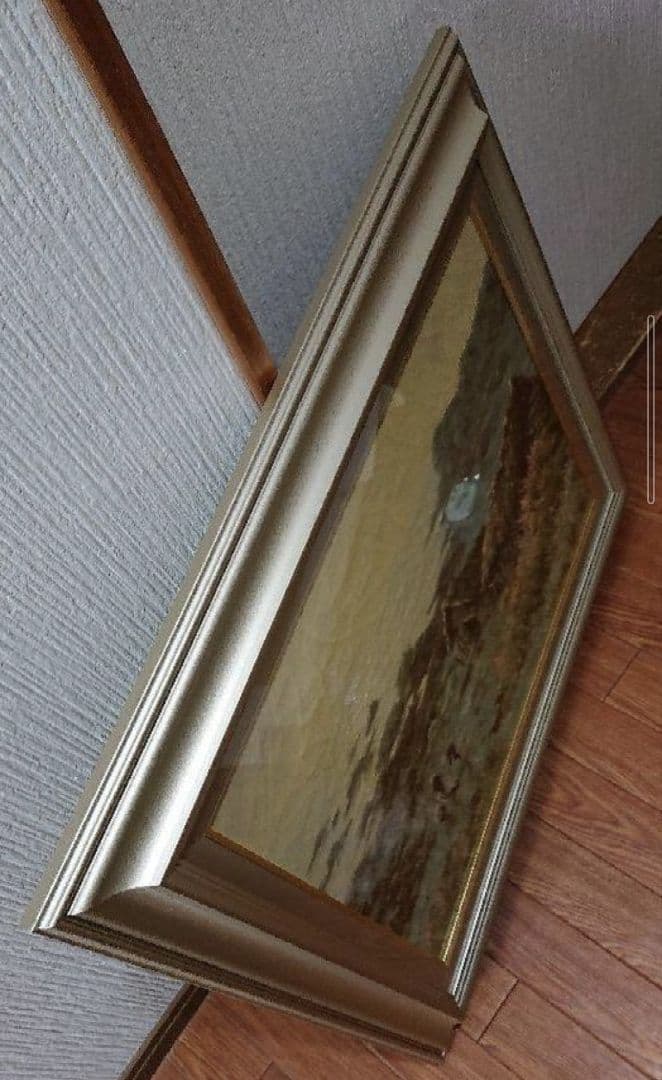 菅 鉄郎 「焚き火」油絵 絵画 な日本画 古民家