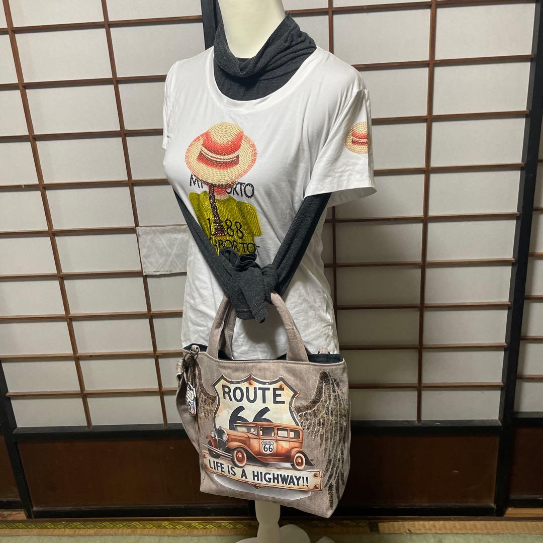 No.440 デニムリメイクバッグ　ヴィンテージ風　男前　ショルダーバッグ