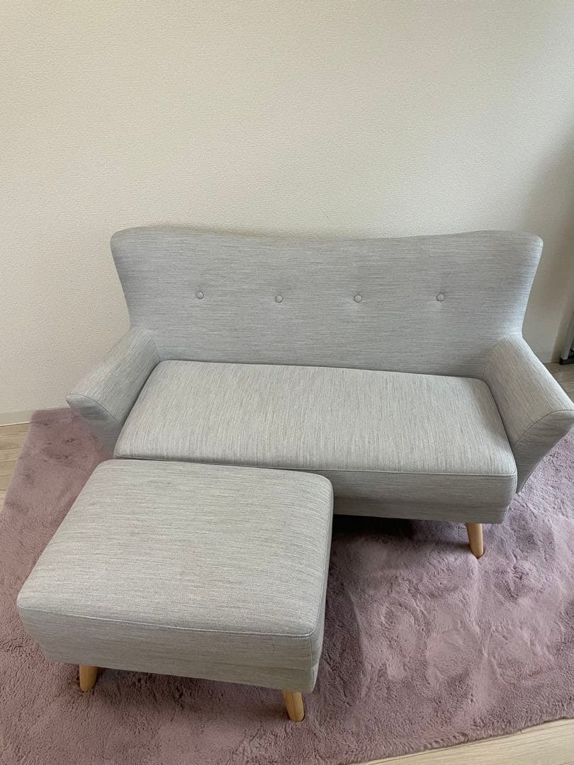 希少！　2024年入手　フランフラン2人掛け組替ソファ　グレー　オットマン　美品