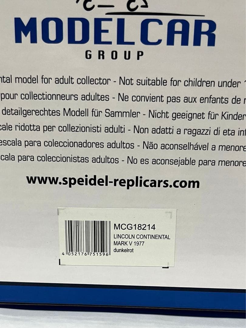 MCG 1/18 リンカーン コンチネンタル マークV