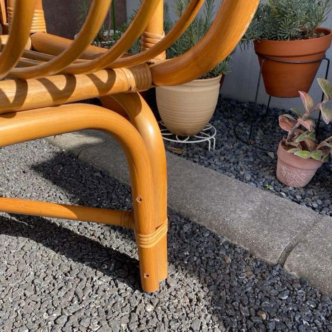 レトロ カントリー ラタン チェア 椅子 ベンチ