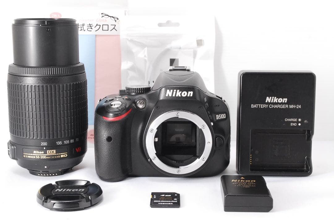 望遠レンズセット Nikon D5100 スマホ転送OK 運動会 発表会に