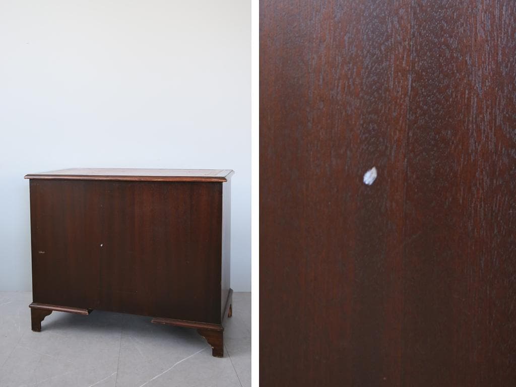 英国アンティーク木製の両袖デスク/勉強机/テーブル/オフィス事務(91-199)