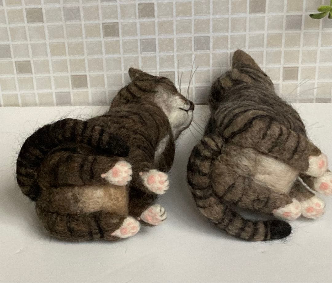 羊毛 猫 羊毛フェルト サンプルページ キジトラちゃん オーダー