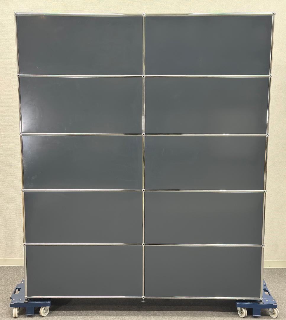 ■USMハラーシステム■2列5段　オープンシェルフ　幅152cm　アントラサイト