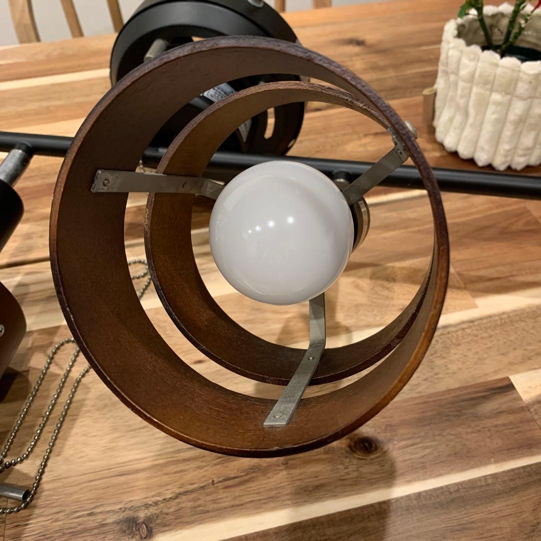 価格変更【送料込み・電球付き】モダン4灯シーリングライト ブラウン　ニトリ