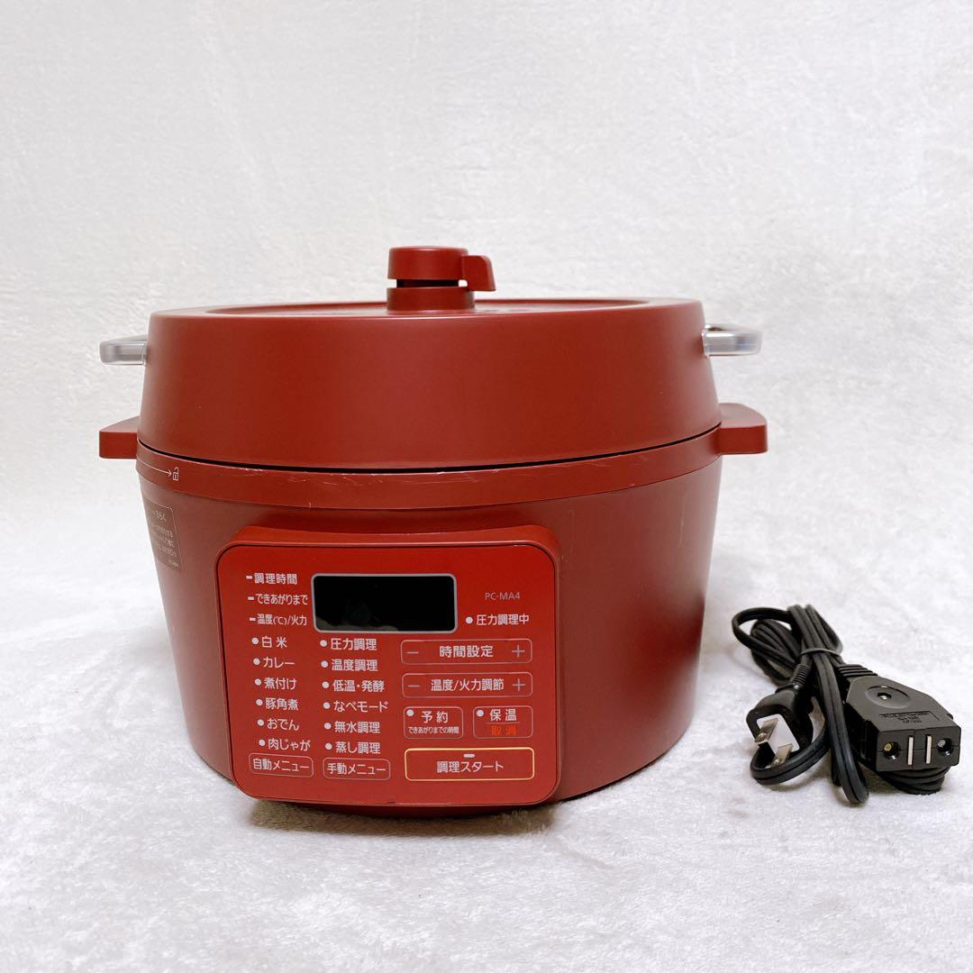希少カラー　アイリスオーヤマ　電気圧力鍋　4L　レッド　PC-MA4　2021年