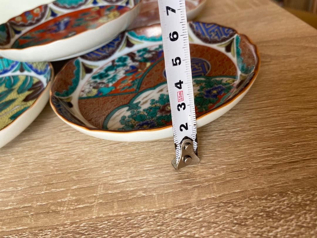 九谷焼皿揃(4.5号)時代絵 K7-87 5枚セット