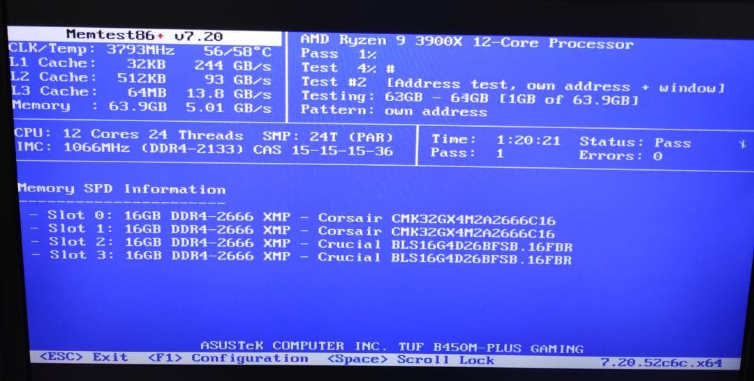 DDR4　32GB(16*2)　マイクロン　Ballistix