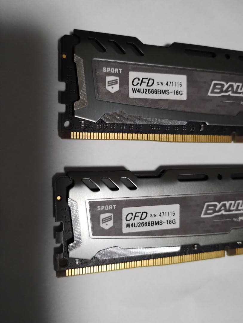 DDR4　32GB(16*2)　マイクロン　Ballistix
