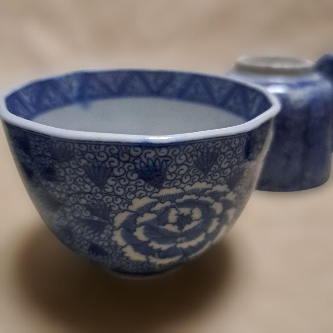 専用です　印判　染付け　蕎麦猪口　5点　絵柄違い　⑪　⑩