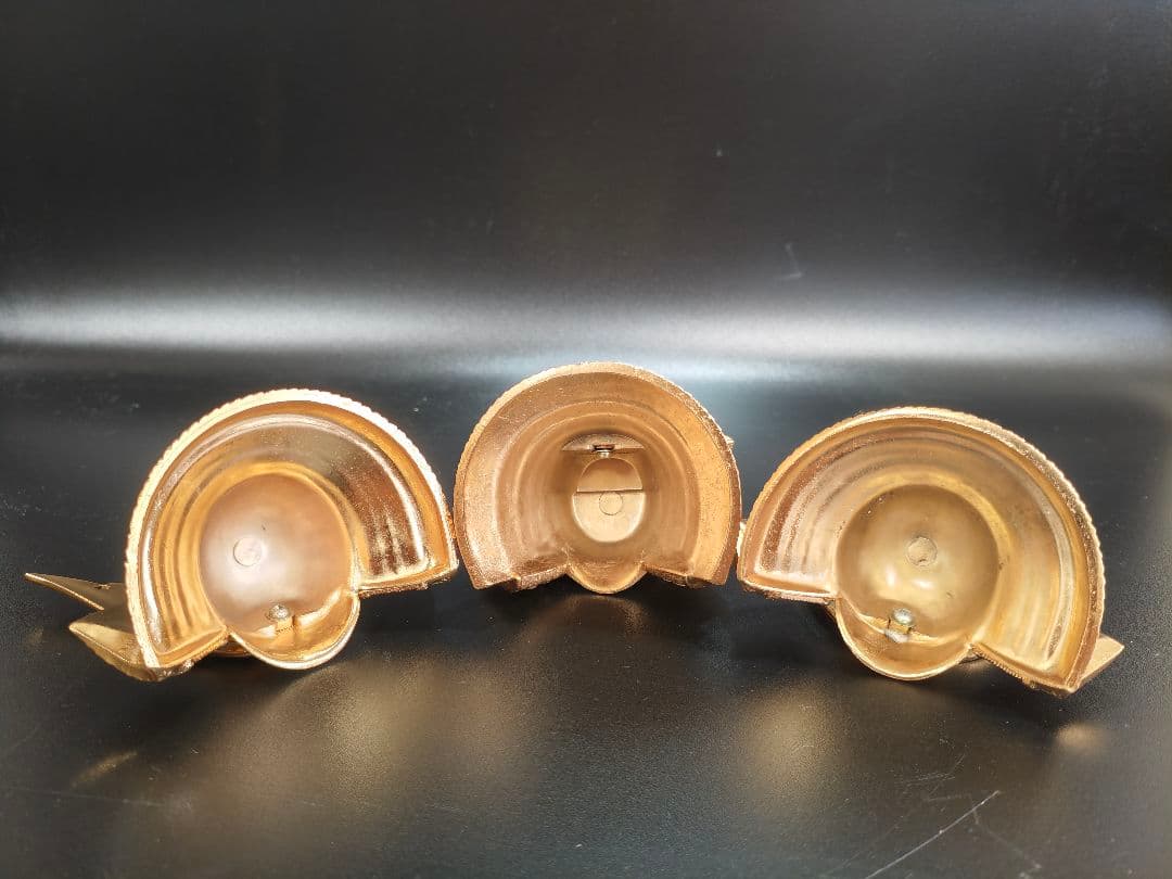 A136　24KGP 五月人形 ミニ兜飾り 5点セット 端午の節句 ケース付