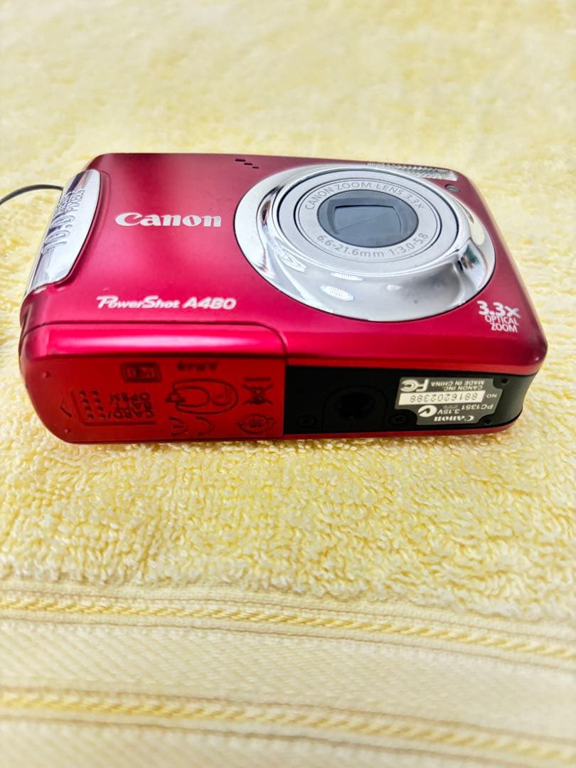 Canon キャノン PowerShot A480 レッド デジカメ 本体