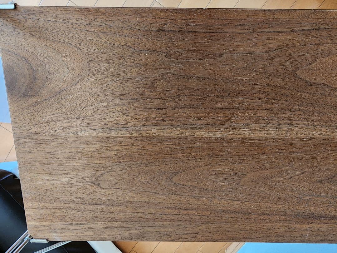 無印良品　ステンレスユニットシェルフ　ウォールナット材棚セットワイド大　小棚付