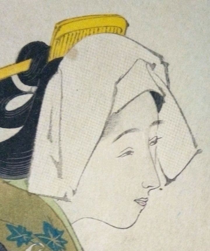 浮世絵、美人十二姿なが月、右田年英画
