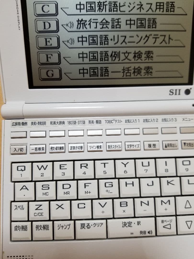 SEIKO　セイコー　電子辞書　中国語カードリッジつき　ケースつきＳⅡ