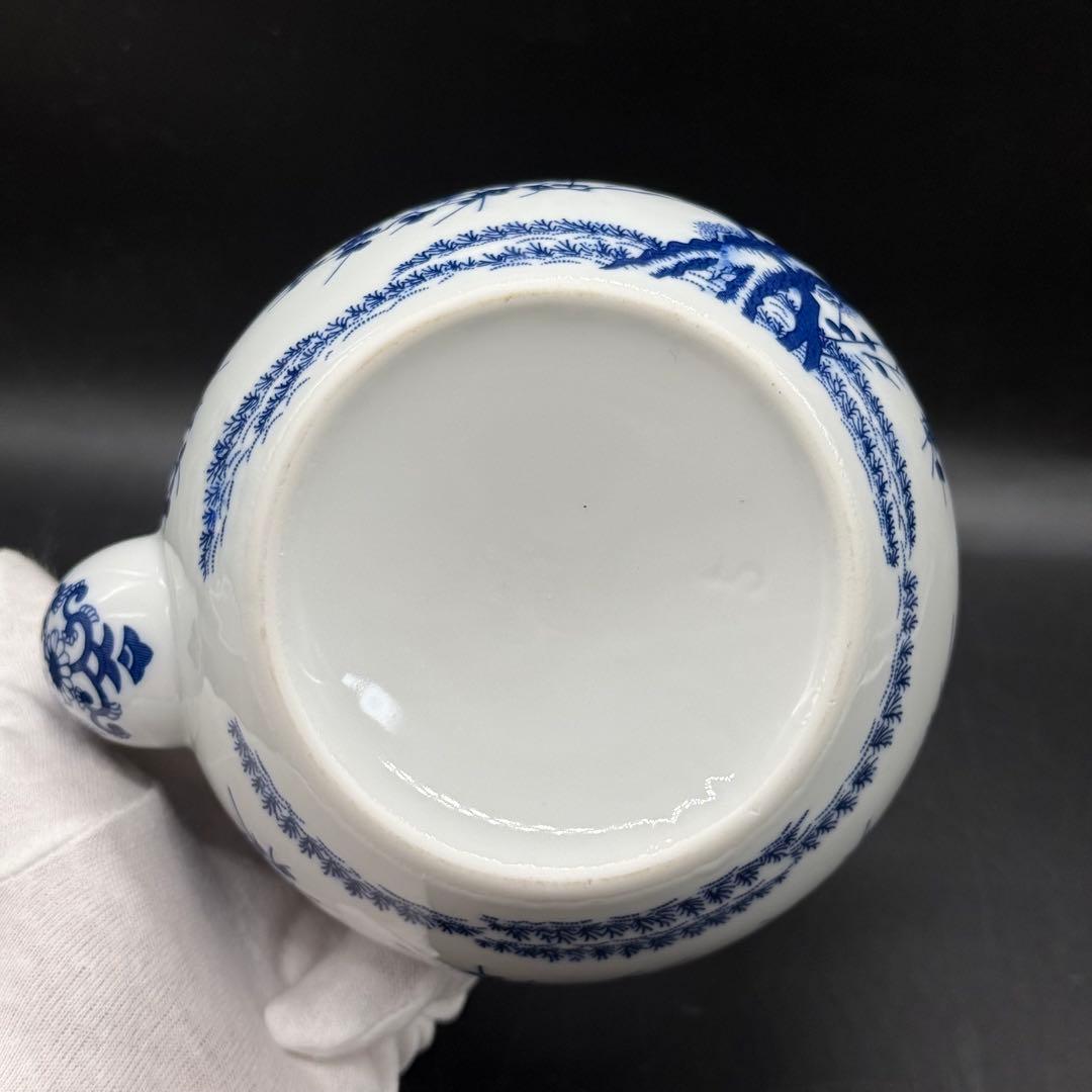 梅花 印判手 土瓶 (急須 ティーポット 透かし芸者 日本 茶器 陶器 レトロ