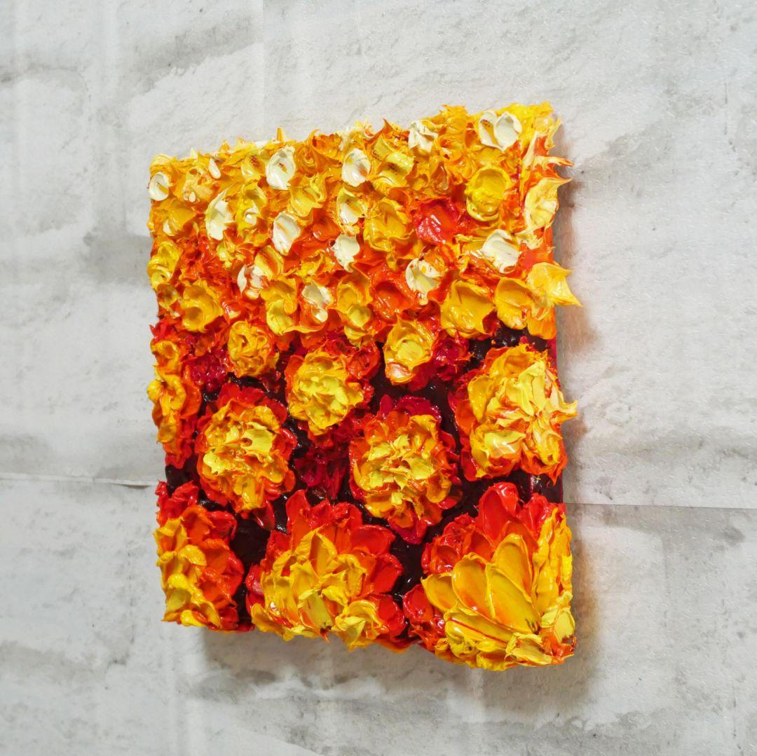 油絵 絵画 アートパネル【マリーゴールド】