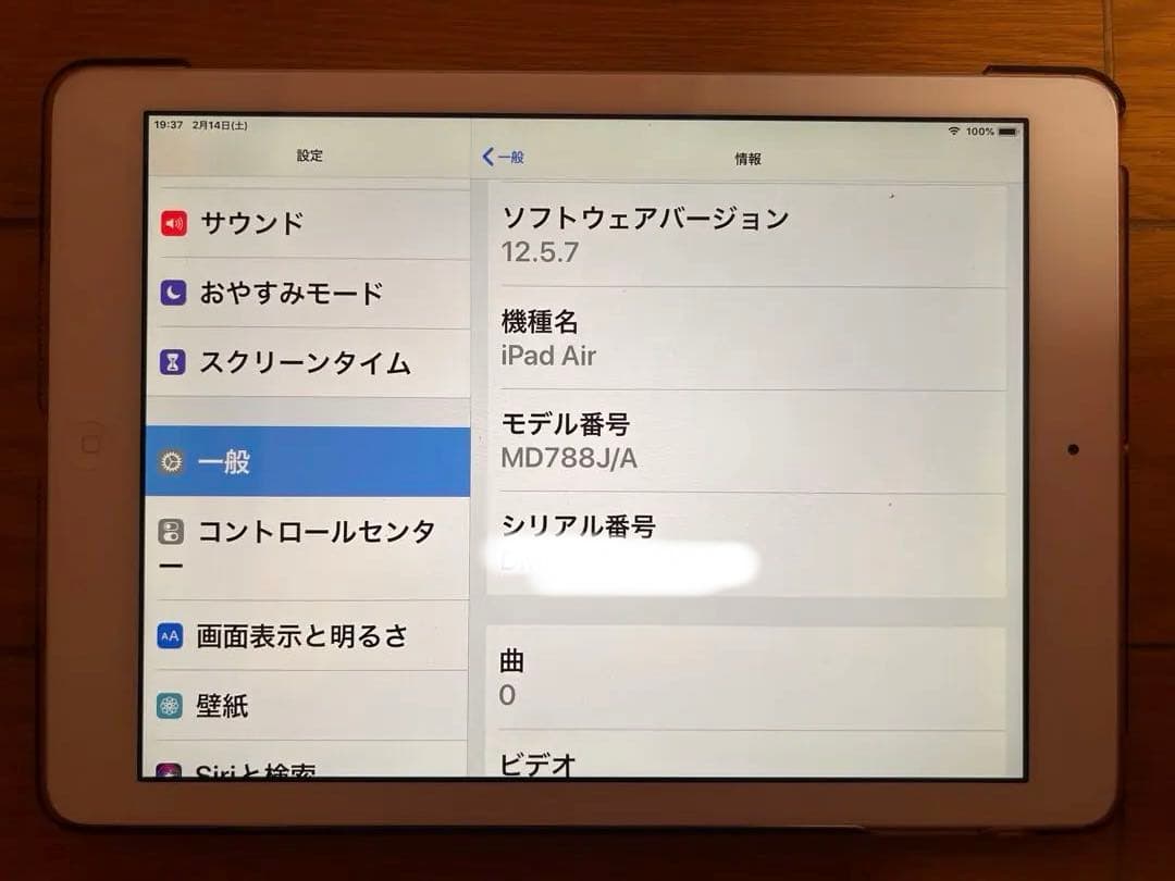美品iPad Air (第1世代) Wi-Fiモデル 16GB シルバーカバー付