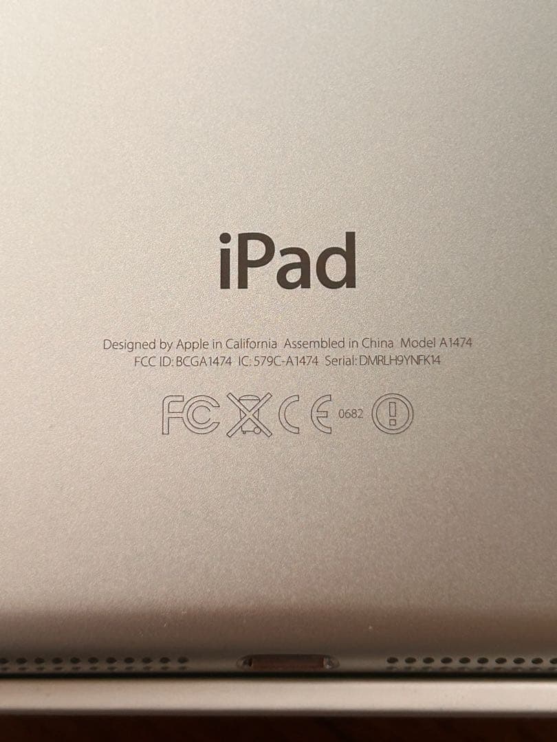 美品iPad Air (第1世代) Wi-Fiモデル 16GB シルバーカバー付