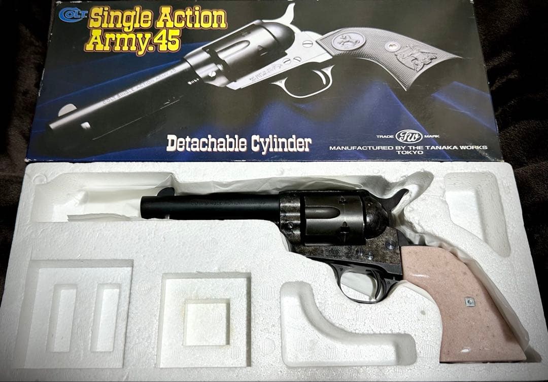 タナカ COLT SAA デタッチャブルシリンダー 外装カスタム タイルグリップ