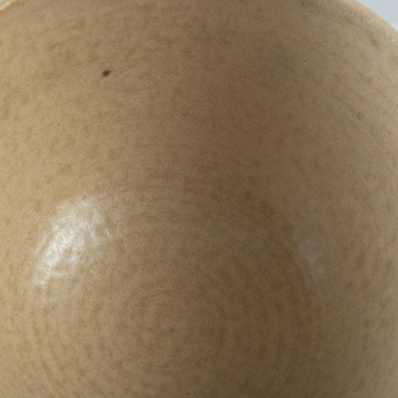 和食器　黄瀬戸　数江瓢鮎子作　花草文　蓋向付　十客　共箱　V　9968A