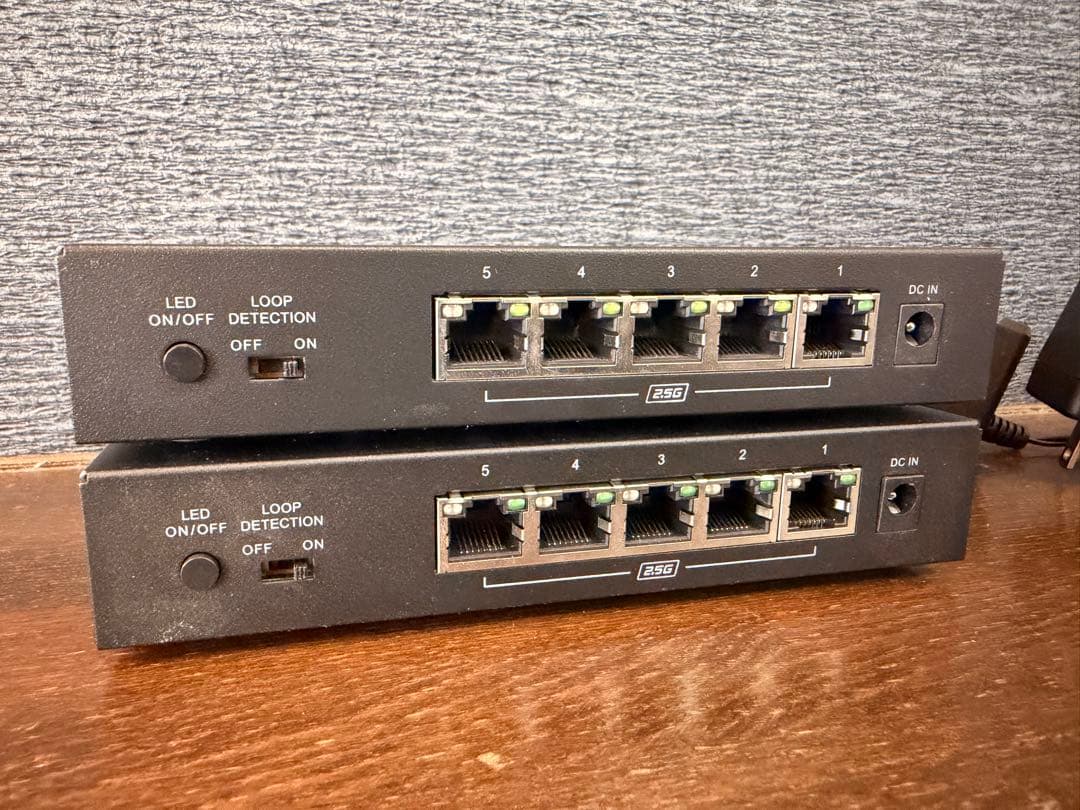 2台セットBUFFALO 2.5GbE対応 スイッチングハブ LXW-2G5箱無