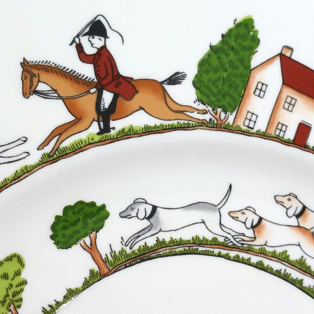 Y3333-4-6 ウェッジウッド ハンティングシーン プレート 直径27㎝ 箱