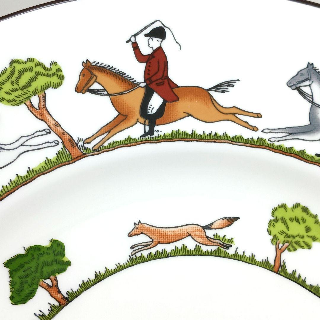 Y3333-4-6 ウェッジウッド ハンティングシーン プレート 直径27㎝ 箱