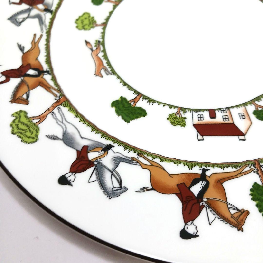 Y3333-4-6 ウェッジウッド ハンティングシーン プレート 直径27㎝ 箱